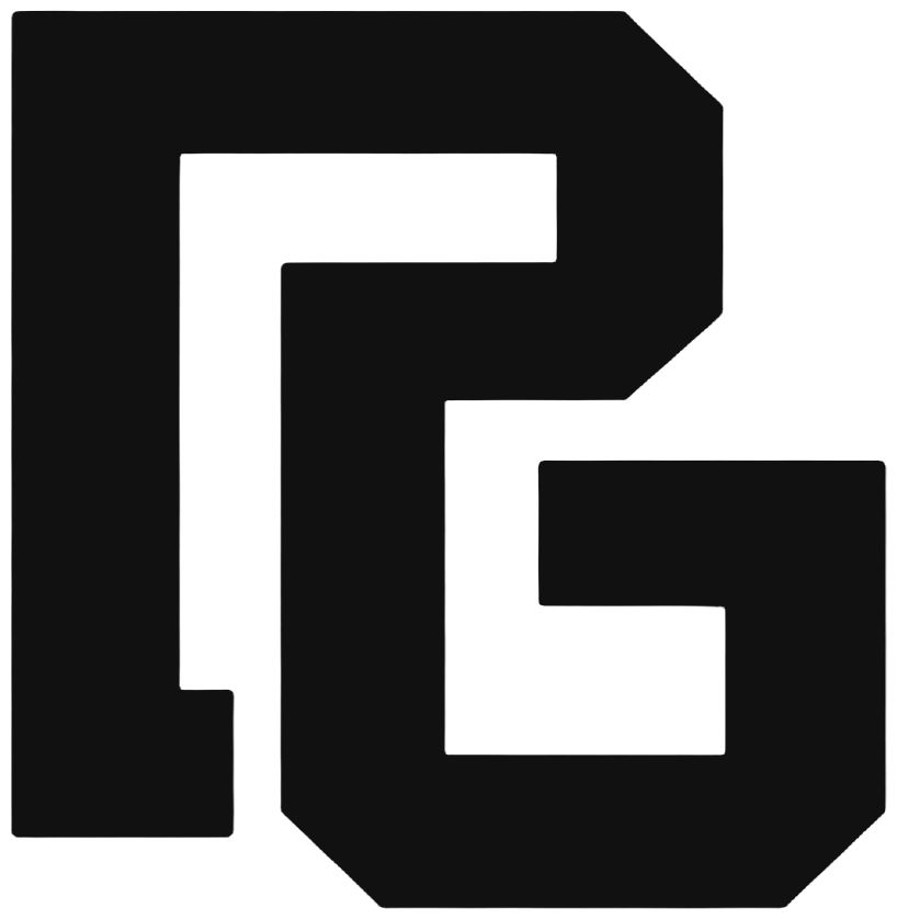 Monogramme RG, un seul trait continu