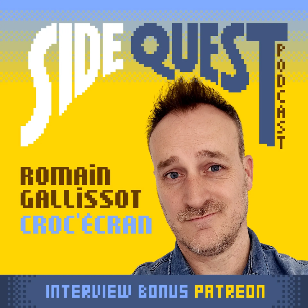Pochette de l’épisode du Side Quest Podcast avec Romain Gallissot